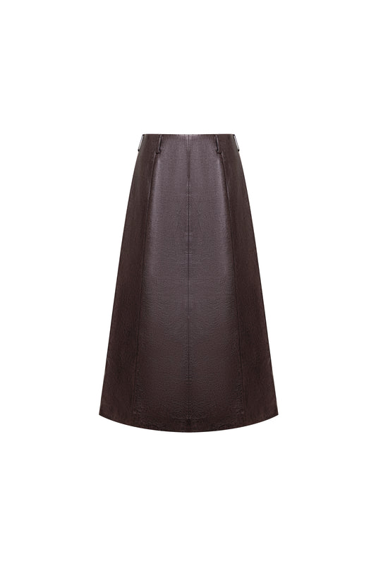 DEMIE - maxi faux leather skirt