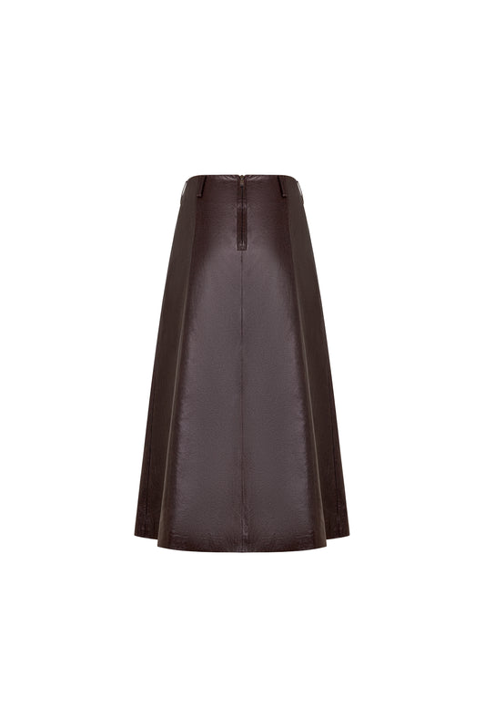 DEMIE - maxi faux leather skirt